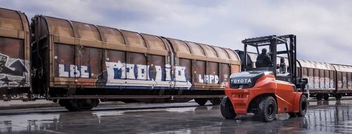 Toyota forklift in operation