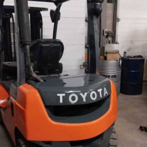 Toyota forklift truck at Castle Eden Lift Trucks warehouse.